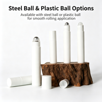 Flacon roll-on PP personnalisé en usine 10-30ml avec bille en plastique et en acier pour parfum et huiles essentielles