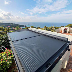 Pare-soleil <span class=keywords><strong>enroulable</strong></span> en alliage d'aluminium durable <span class=keywords><strong>de</strong></span> 55 mm au design moderne avec fixation par vis pour <span class=keywords><strong>porte</strong></span> et usage extérieur Garantie 1 an - Product Image 4