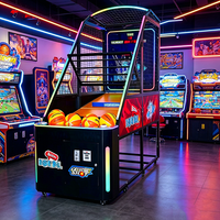 Máquina de Baloncesto de Calle Metálica Conectable a la Red, Soporte en Español/Inglés, Iluminación LED Inalámbrica, Puntuación en Tiempo Real, Personalizable, Universal