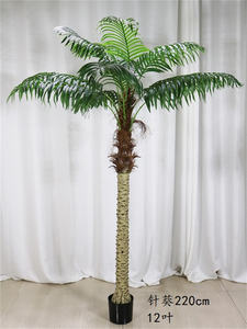 A1290 5-10 רגל גדול 9ft 9ft דגדגן עציץ מזויף 2 מ 'פלסטיק גדול מלאכותי עיצוב מקורה חיצוני צמח טרופית עץ דקל - Product Image 5