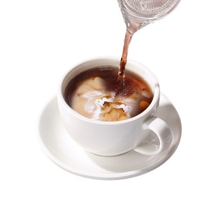 Tasse à café en céramique blanche et noire Pine Pavilion avec soucoupe 300 ml, ensemble cappuccino et latte, logo personnalisé pour hôtel, café, usage commercial - Product Image 6