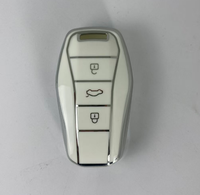 Fabricant chinois, vente en gros de pièces automobiles, coque de clé de voiture en TPU souple avec bord doré ou argenté pour Volkswagen vw Sol Sehol Jac