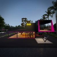 Kiosque de service modulaire en acier isolé ignifuge, conteneur mobile, étanche, pour restauration rapide, bar à cocktails, mini-marché, avec contrôle intelligent