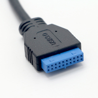 Audio Mic Entrada Salida Dual USB PC Computadora Caja Panel frontal Placa base Cable