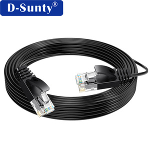 Câble de raccordement réseau Ethernet OEM CM Slim 1m 2m 3m Cat5e Cat6 Cat7 en cuivre nu RJ45 ROHS 8P8C noir - Product Image 6