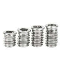 Inserts filetés hexagonaux M4 M5 M6 M8 en acier inoxydable 304 A2, écrous hexagonaux pour meubles en bois