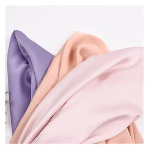 220gsm Russian satin solid color thick satin fabric polyester silk satin stretch fabric