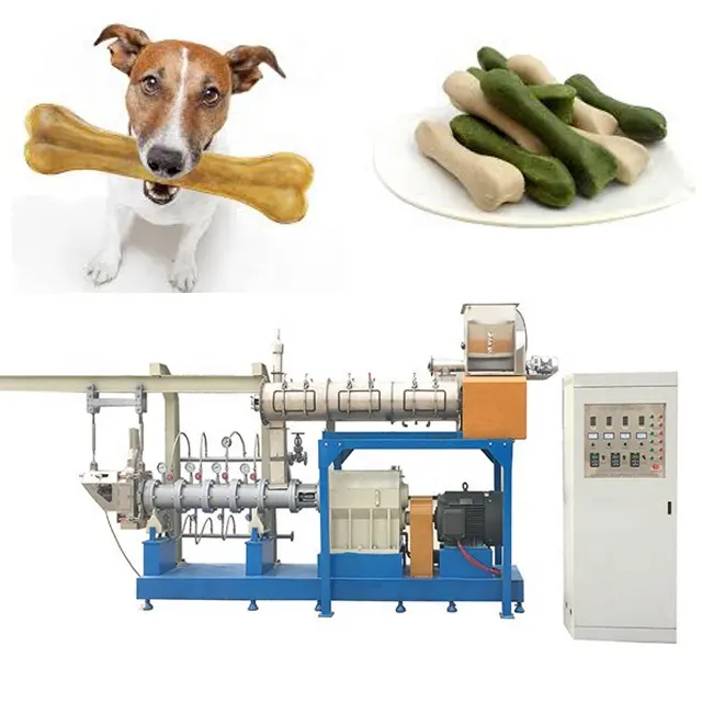 Máquina de fabricação de alimentos para pets, animais de estimação, cão, maçanetas, extrusora de osso, cão