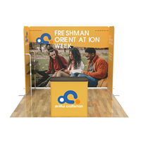 Stand d'exposition facile à monter 10x10, stand pop-up personnalisable, comptoir promotionnel pour exposition commerciale