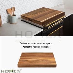 Planche <span class=keywords><strong>à</strong></span> nouilles en bois d'acacia Couverture de <span class=keywords><strong>poêle</strong></span> sur le dessus de la cuisinière Planche <span class=keywords><strong>à</strong></span> découper plus grande - Product Image 4