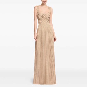 Robe longue plissée en tricot à taille haute pour le début de l'automne 2025-Convient pour la scène, l'interdiction des robes de bal et des soirées - Product Image 3