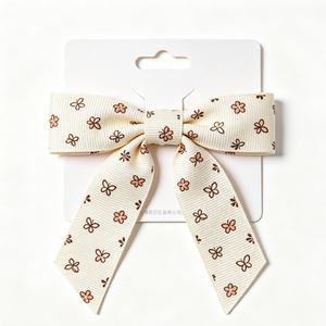 Ruban en gros-grain 100% polyester imprimé de papillons et de fleurs multicolores, pour la décoration de cadeaux de mariage - Product Image 5