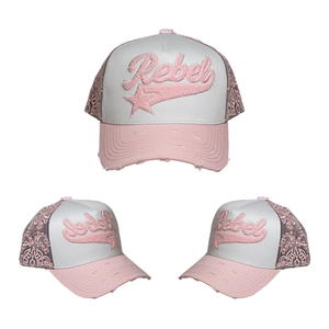 Nouvelle Casquette Trucker G5 Rebel en Daim Originale <span class=keywords><strong>de</strong></span> Designer à Large Bord avec Strass, Broderie Métallique Sportive Barbas Dobby Argyle, Unisexe, 31 Hats - Product Image 1