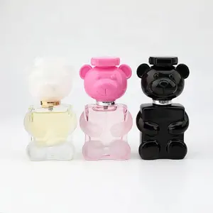 Botol parfum berbentuk beruang, semprotan kaca 30 ml untuk anak-anak
