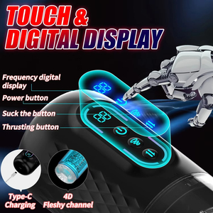 Masturbador Masculino Telescópico Automático 3 en 1, Potente <span class=keywords><strong>Copa</strong></span> con 9 Modos <span class=keywords><strong>de</strong></span> Succión, Empuje y Rotación, Juguete Sexual para Adultos para Hombres - Product Image 5