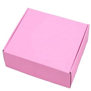 준비 또는 사용자 정의 크래프트 골판지 선물 접이식 우편 배송 상자 핑크 종이 포장 우편물 상자 티셔츠 또는 의류 - Product Image 5