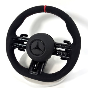 <span class=keywords><strong>Volante</strong></span> de Fibra de Carbono para Mercedes Benz <span class=keywords><strong>AMG</strong></span>, Compatible con los Modelos W117, W176, W177, W203, W204, W205, W211, W212, W213, W218, C43, C63, C200, C300 - Product Image 2