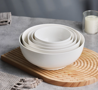 Bols en céramique de porcelaine blanche unie, écologiques, style bohème, 4,5-8 pouces, personnalisables, LOMATO SDM69, durables, vente en gros