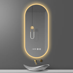 Hotel de fábrica Espejos ovalados grandes 60x80 LED Pantalla táctil Retroiluminada <span class=keywords><strong>Luz</strong></span> LED inteligente <span class=keywords><strong>Espejo</strong></span> de pared de <span class=keywords><strong>baño</strong></span> iluminado infinito - Product Image 4