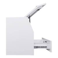 Boîte à outils de camion personnalisée en aluminium blanc à ouverture par le haut avec tiroirs, armoire de rangement verrouillable pour véhicule utilitaire