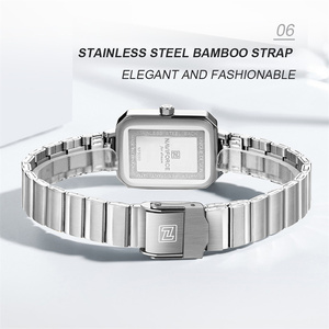 NAVIFORCE 5050 Montres pour femmes en acier inoxydable Fabricants de marques privées en Chine Armbanduhr Ohne Logo Montre-bracelet simple rétro - Product Image 4