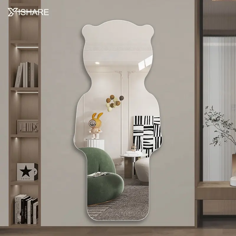 Factory Direct Sell Crown Bear Shaped Dressing Full Length Body Wall Mounted Home Decor