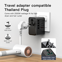 Adaptateur de voyage universel pour chargeur de puissance mondial, compatible EU/UK/AU/US, 30W, prise universelle, adaptateur de prise internationale