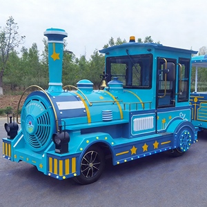 Train touristique électrique sans rails en vente chaude, pour parc d'attractions en plein air, <span class=keywords><strong>centre</strong></span> <span class=keywords><strong>commercial</strong></span>, parc communautaire, jardin familial - Product Image 2