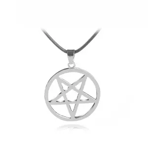 Collana stella pentagramma collane diacono nero stella a cinque punte satana Logo collana Anime che circonda 3D