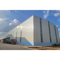Entrepôt d'atelier en structure métallique, emballage standard pour l'exportation, répond aux exigences de transport international