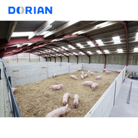 Ferme porcine automatique Conception préfabriquée Structure en acier léger Porcherie