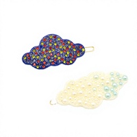 Pince à cheveux élégante en acétate avec cristaux scintillants, style coréen, pour usage quotidien, 9 cm