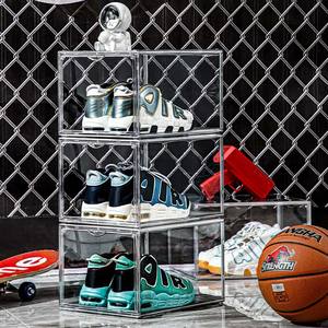 Clear Acrylic Wholesale Sneaker Box <strong>Uk</strong> Magnetic Custom logo Drop Front Transparent <strong>Shoe</strong> Box Storage Stackable <strong>Shoe</strong> case - Product Image 4