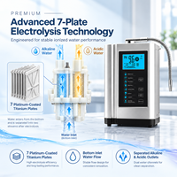 EHM-729 Ioniseur d'eau alcaline électrique de comptoir à 7 plaques pour usage domestique et hôtelier