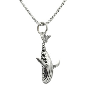 yunnique Stainless Steel Whale Pendant Necklace Men's Retro Animal Shape Fashion Jewelry Ocean Theme Geometric Design - Product Image 5