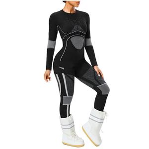 Traje de Esquí Ajustado de Punto, Transpirable, con Logotipo Personalizado, Ropa de Salón Navideña para <span class=keywords><strong>Mujer</strong></span>, OEM - Product Image 2