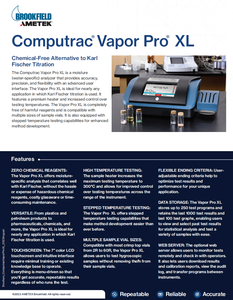 Ametek Brookfield computac Vapor Pro XL penganalisis kelembaban untuk <span class=keywords><strong>Karl</strong></span> <span class=keywords><strong>Fischer</strong></span> pengganti 10 Ppm-100 % Rentang Air - Product Image 4