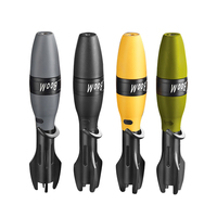 Vente en gros Briquet torche fusée missile bleu Jet Style design vintage Coupe-vent Métal rechargeable Réutilisable pour le camping
