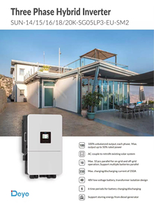 Inversor Solar Híbrido Trifásico Ningbo Deye de 15 kW SUN-15K-SG05LP3-EU-SM2 con Wifi y 2 MPPT para Uso en la UE - Product Image 5