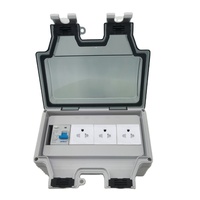 Prises murales IGERCN 2025 IP66 résistantes à la poussière et aux intempéries, 3 modules, 13A, ABS, 4 prises CA, compatibles Wi-Fi, pour usage résidentiel/général