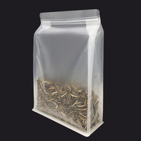 Sacs à fond plat transparents à fermeture éclair Lebei Packing Matte Ziplock Doypack, emballage plastique pour aliments, noix, fruits secs