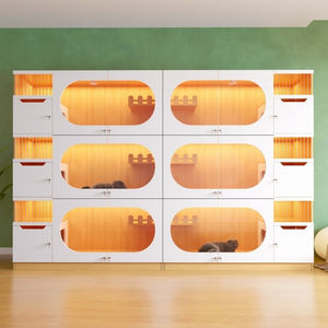 Многофункциональный деревянный домик для кошек для разведения и содержания, прочный и дышащий, для использования в гостиной зимой, доступны различные размеры - Product Image 1