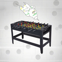 Table de baby-foot en MDF couleur bois, 1,2 m, intérieur/extérieur, pour tous les âges, divertissement pour enfants, plateau de jeu personnalisable de 9 mm