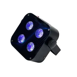 Mini 4x18w led pil gücü kablosuz dmx IR uzaktan par ışık # düğün sahne ışık