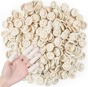 300g(500ピース/バッグ) カスタムラテックス指保護指先ベビーベッドプロテクター親指カバーフィンガーグローブカバー使い捨て指サック - Product Image 4