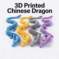 Dragon en PLA imprimé en 3D, 60 cm, jouets créatifs colorés pour enfants, animaux amusants et amical, figurines de dinosaures, cadeau