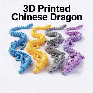 Dragón de Cristal PLA Impreso en 3D de 60 cm, Juguetes Creativos Coloridos para Niños, Animales Divertidos y Amigables, Figura de Acción de Dinosaurios, Regalo - Product Image 2