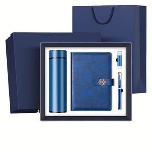 Wholesale Custom Logo Luxury Business Gift <b>Set</b> Executive VIP Souvenir <b>Notebook</b> Vacuum Flask USB Pen Gift <b>Set</b> with Gift Box - Product Image 1