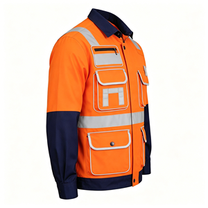 Chemise de travail haute visibilité à manches longues avec logo personnalisé, chemise de travail haute visibilité pour ingénieurs, ouvriers, agents de sécurité - Product Image 2