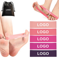 Pita Resistensi Jari untuk Koreksi Valgus Ibu Jari, Alat Latihan Peregangan, Pelatih Resistensi, Cincin Genggaman Tangan, Set Cincin Jari